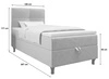 Boxspringbett Melba 120x200 beige Bett im modernen skandinavischen Stil mit gepolstertem Kopfteil Bett mit Staukasten