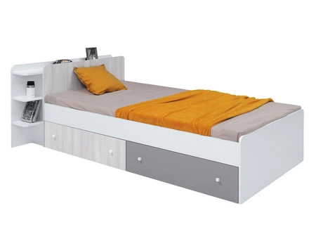 Möbel-Set Arona weiß / Eiche wilton weiß / grau ideal für ein Jugend- oder Kinderzimmer im trendigen Stil