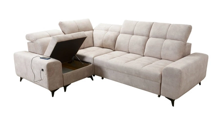 Ecksofa mit Schlaffunktion Buffalo II gelb links funktionelles und stilvolles Ecksofa mit verstellbaren Kopfstützen