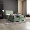 Boxspringbett Fresno 100x200 mintgrün im modernen skandinavischen Stil mit gepolstertem Kopfteil Bett mit Staukasten
