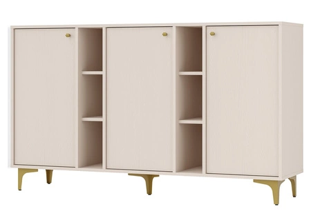 Wohnzimmermöbel-Set Kioto I beige stilvolles Design elegante Möbel auf einem Metall goldenen Basis subtilen Griffe unterstützt