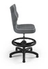 Petit Schreibtischstuhl dunkelgrau passend zu Körpergröße 119-142 cm ergonomischer Drehstuhl mit Fußstütze