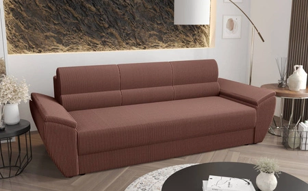 Sofa Fogu Bis Indische rosa stilvolle Sofa mit bequemen Armlehnen Cord-Polsterung Stoff Bettwäsche Container