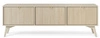 RTV Schrank Wald 158 cm beige / beige Fischgrät skandinavisches Design geschmackvolles Fischgrätdekor auf den Fronten elegante Goldgriffe