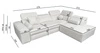 Ecksofa mit Schlaffunktion Viano VII creme rechte Ecke trendy und stilvoll mit verstellbaren Kopfstützen Zierkissen