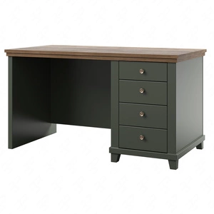 Schreibtisch mit Schubladen Evora 140 cm Flasche grün / Eiche lefkas elegantes Design wird Liebhaber von ausdrucksstarken Interieur für das Arbeitszimmer oder Büro begeistern