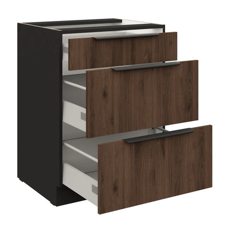 Eck-Küchenmöbelset Tarraco / Brianza 310x250 cm Griffe aus Metall sehen in modernen Innenräumen toll aus