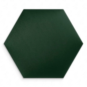 Gepolstertes Paneel Hexagon 30x26 cm Flasche grün stilvolle Wandpaneel Veloursstoff modische Dekoration jedes Interieur