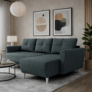 Ecksofa mit Schlaffunktion Felicie dunkelgrau Universal-Ecksofa stilvolles Design das sich in jede Einrichtung einfügt