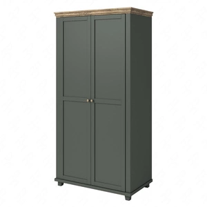 Kleiderschrank Evora 108 cm Flaschengrün / Eiche lefkas klassisches Design idealer Kleiderschrank für Schlafzimmer oder Flur geschmackvolle Farben