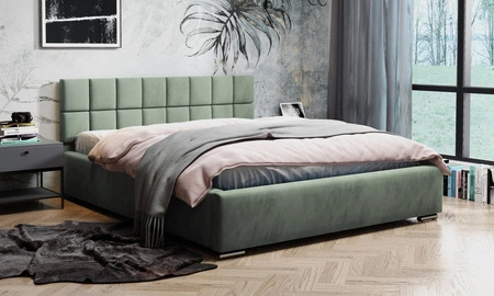 Polsterbett Nessa 140x200 mint Stilvolles Bett mit Bettzeugablage komfortables Kopfteil besticht durch sein elegantes Design