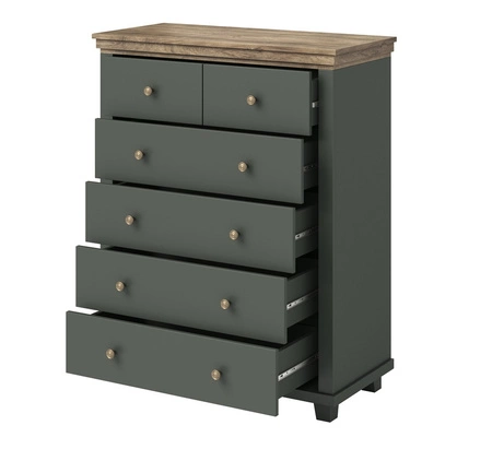 Evora Schlafzimmermöbel-Set Flaschengrün / Eiche lefkas ausdrucksstarke Farben Schlafzimmermöbel-Set im klassischen Stil