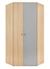 Eckkleiderschrank Pixel Schwamm Eiche / grau ideal für das Jugendzimmer funktional und geräumig Originalfarben