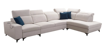 Ecksofa mit Schlaffunktion Kelly Sleek XI graphit rechts stilvolles und bequemes Ecksofa aus strapazierfähigem Webstoff