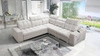 Ecksofa mit Schlaffunktion Luigi III hellbeige rechts bequemes Ecksofa für das Wohnzimmer perfekt für die tägliche Entspannung