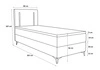 Boxspringbett Norco 90x200 blau stilvolles Bett mit Staukasten Beleuchtung im Kopfteil fügt eine einzigartige Note