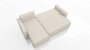 Ecksofa mit Schlaffunktion Rebenes beige Universal-Ecksofa dreidimensionaler Stoff mit ausdrucksstarken Streifen Bettzeug-Container