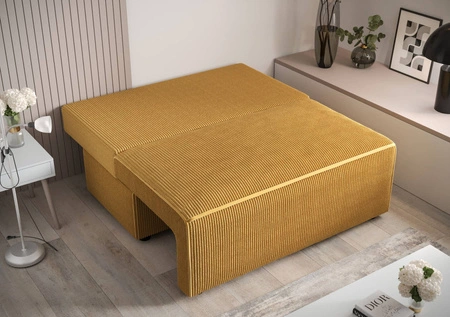 Klappsofa Brandon Honig modernes Design und breite Funktionalität dreidimensionalen Stoff mit ausdrucksstarken Streifen