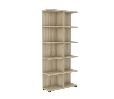 Bücherregal Even 84 cm Eiche hell sonoma ideales Bücherregal für Büro, Arbeitszimmer oder Jugendzimmer