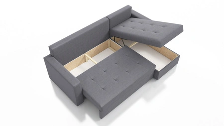 Ecksofa mit Schlaffunktion Fasti Bis dunkelblau Universal-Ecksofa mit Bettkasten Garantie für höchsten Komfort