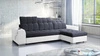 Ecksofa mit Schlaffunktion Luigi graphit / weiß rechtes Ecksofa mit zwei Bettkästen Stoff mit einer interessanten Struktur
