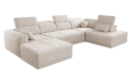 Ecksofa mit Schlaffunktion Cetara VI braun linke Seite komfortables und stilvolles Ecksofa mit verschiebbaren Rückenlehnen