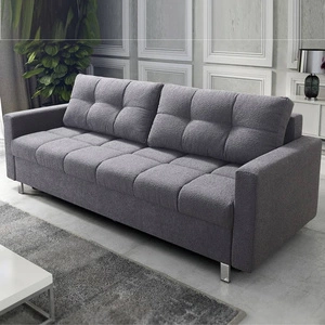 Sofa mit Schlaffunktion Bilbao graphit modernes Design und breiter Funktionsstoff mit charakteristischer Schlingenoberfläche