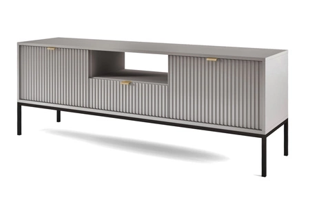 TV Schrank Lovro 154 cm grau modernes Design wird die Liebhaber von markanten Interieurs begeistern