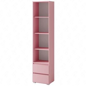 Bücherregal Simple puderrosa Funktionsmöbel für Kinderzimmer mit geräumigen Schubladen stilvolles Bücherregal