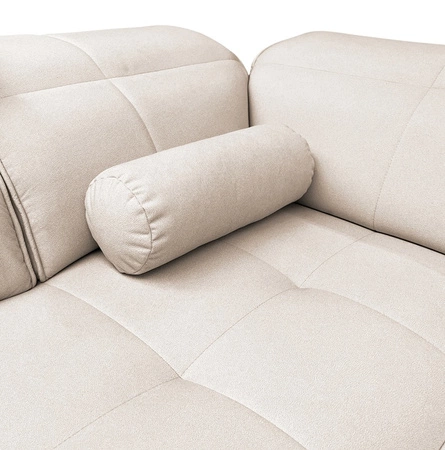 Ecksofa Samos schwarz links modernes Design einfach und stilvoll Körper in jedes Interieur Design passen verstellbare Kopfstützen