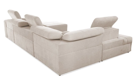 Ecksofa mit Schlaffunktion Cetara VI blau rechte Seite komfortables und stilvolles Ecksofa mit verschiebbaren Rückenlehnen