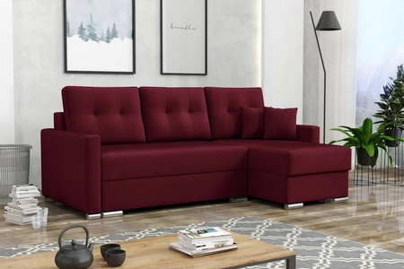 Neron kastanienbraunes Ecksofa mit Schlaffunktion garantiert höchsten Komfort und Funktionalität