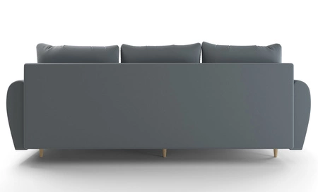 Sofa mit Schlaffunktion Rovigo grau blau leichte Form mit elegantem Charakter perfekt für jede Einrichtung weicher Stoff