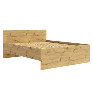 Maxione Bett 160x200 cm Eiche Handwerker ideale Schlafzimmer Bett für Liebhaber der minimalistischen Arrangements hohe komfortable Kopfteil