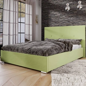 Burgos gepolstertes Bett 160x200 mint mit modernem Kopfteil ideal für Schlafzimmer