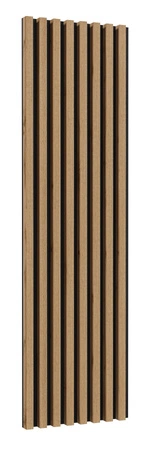 Dekoratives Wandpaneel mit Celine-Lamellen 51 cm Eiche wotan/schwarz modernes Design stilvolle Wohnraumgestaltung
