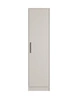 Kleiderschrank Caspe 50 cm beige modernes Design ABS-Finish und Aluminiumgriffe