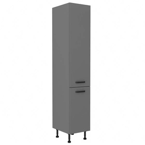 Verdi 40 Küchensockel DK-215 2F feuchtigkeits- und beschädigungsbeständiger Schrank schwarze Metallgriffe