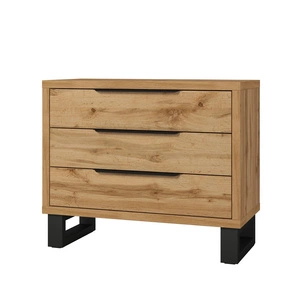 Kommode Halle S 99 cm Eiche wotan funktional ideale Kommode für Schlafzimmer im Loft-Stil stylische Kantengriffe