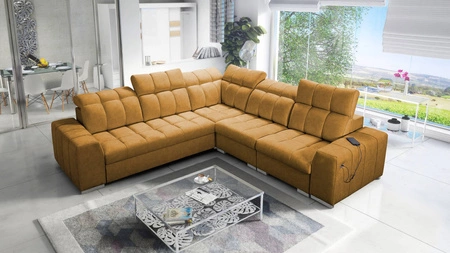 Ecksofa mit Schlaffunktion Luigi III honey right bequemes Ecksofa für das Wohnzimmer, perfekt für die tägliche Entspannung
