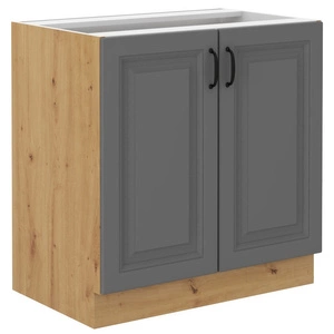 Stehender Küchenschrank mit Regal Kea 80 D 2F BB dampf-, temperatur- und verschüttungsbeständiger Schrank