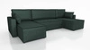Ecksofa mit Schlaffunktion Rebenes U grün Universal-Ecksofa dreidimensionaler Stoff mit ausdrucksstarken Streifen Bettzeugbehälter