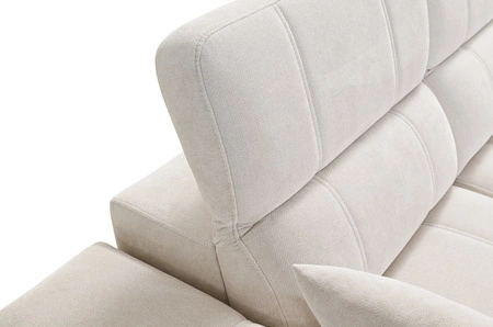 Ecksofa mit Schlaffunktion Penejos IV Lux hellgrau linksseitig stilvolles Ecksofa mit bequemer ausziehbarer Fußstütze