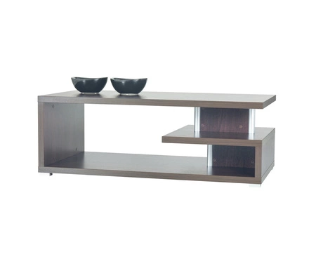 Couchtisch Ödipus 68 cm Kastanie Wenge modernes Möbeldesign Die Kanten des Couchtisches sind mit einem speziellen Furnier versehen