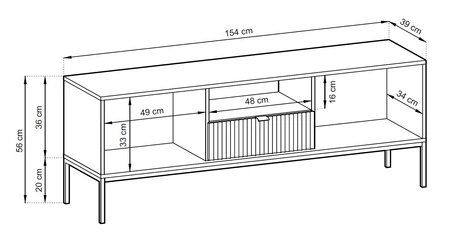 Möbelset Lovro beige modernes Design Schrankwand für Wohnzimmer oder Sitzungssaal