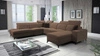 Ecksofa mit Schlaffunktion Kelly Sleek X hellbraun rechts extrem elegantes Ecksofa für Wohnzimmer mit verstellbaren Kopfstützen