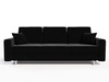 Das schwarze Sofa Kent mit Schlaffunktion im traditionellen und skandinavischen Stil passt perfekt in jede Einrichtung und verleiht ihr Finesse und Charakter