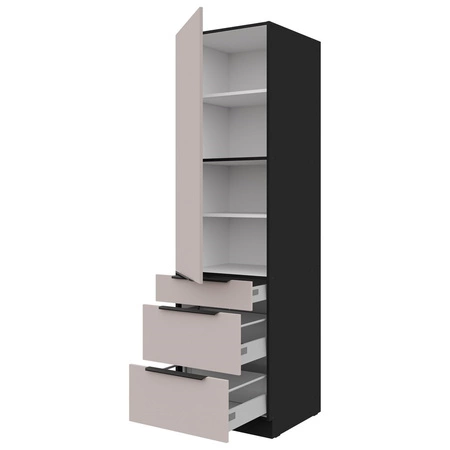 Tarraco 60 DKS-210 3S 1F Küchenschrank mit Schubladen Metallkantengriffe feuchtigkeits- und beschädigungsbeständiger Schrank