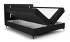 Boxspringbett Norco 180x200 schwarz stilvolles Bett mit Staukasten Beleuchtung im Kopfteil fügt eine einzigartige Note