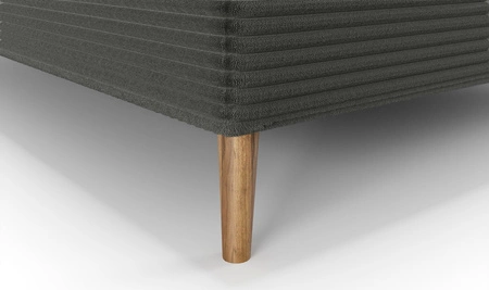 Boxspringbett Totti 90x200 graphit stilvolles Bett mit Bettzeug Lagerung dreidimensionalen Stoff mit ausdrucksstarken Streifen